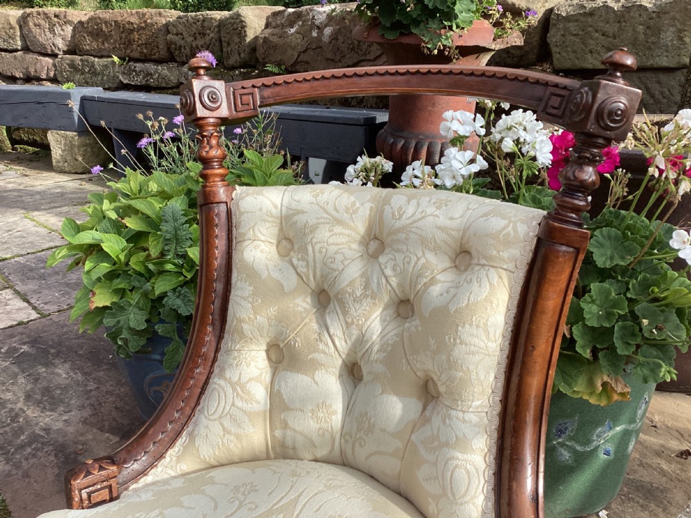 Victorian walnut nursing chair View VI
