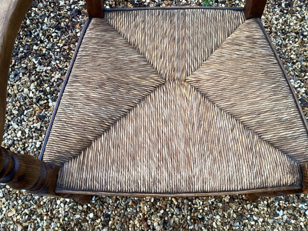 18th century rush seated oak armchair View VII