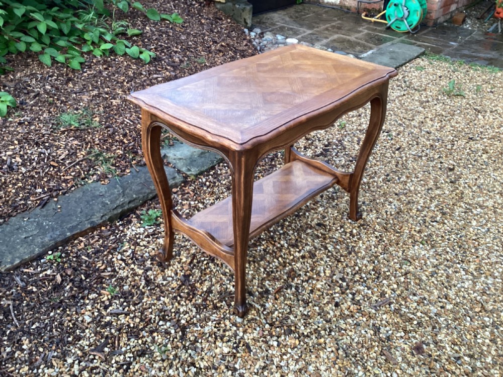 Antique French oak side table View II