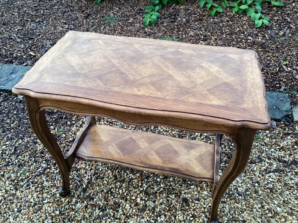 Antique French oak side table View III