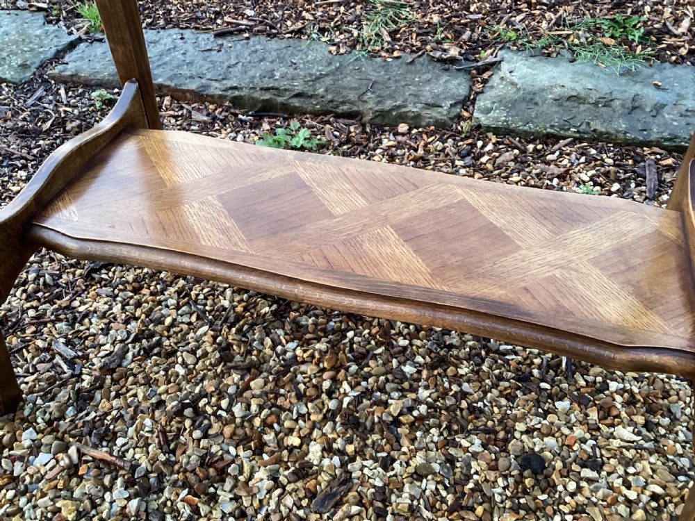 Antique French oak side table View IV