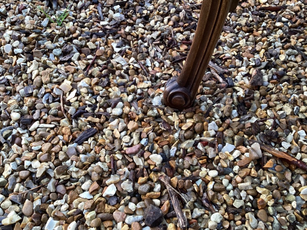 Antique French oak side table View V