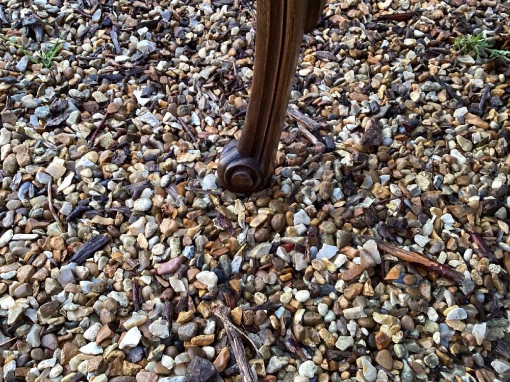 Antique French oak side table View VI