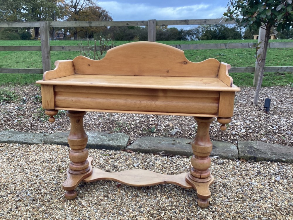 Victorian pair of pine dressing table and washstand  View II