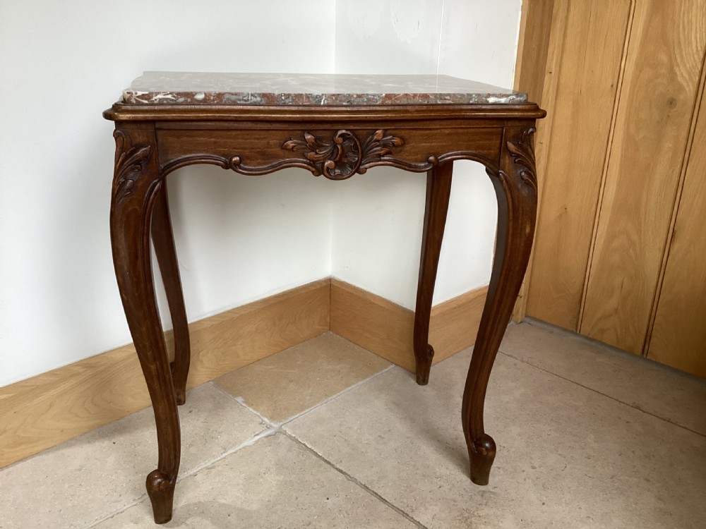 Antique French walnut side table