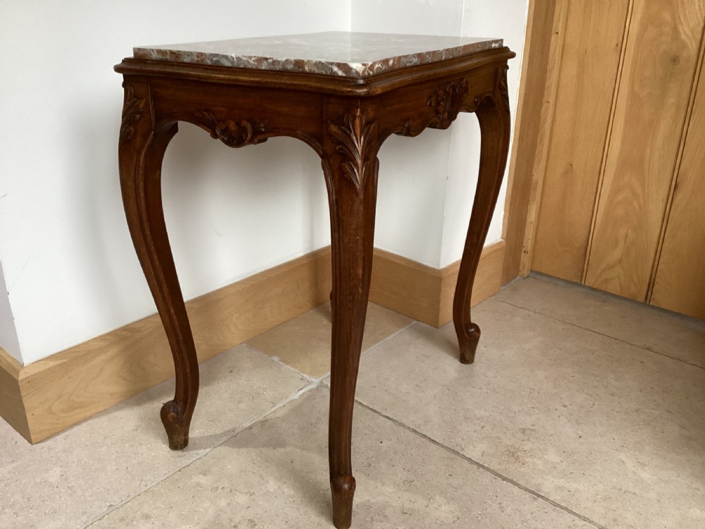 Antique French walnut side table View III