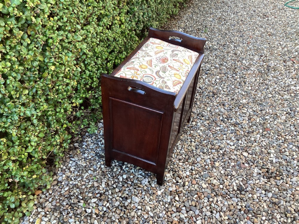 Edwardian mahogany piano stool  View V