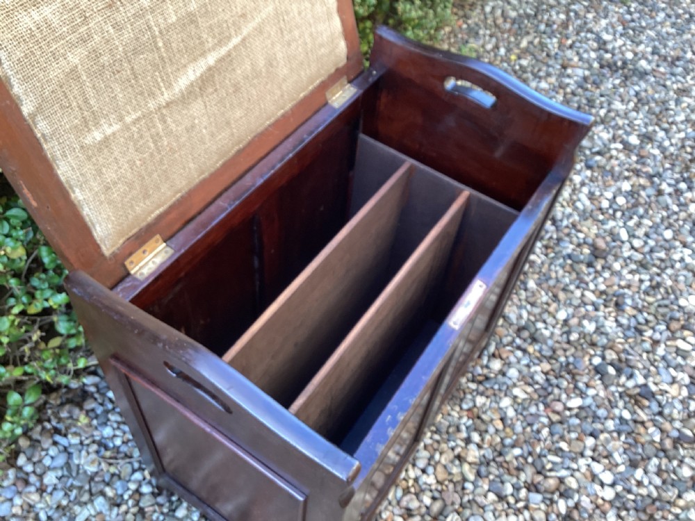 Edwardian mahogany piano stool  View VI