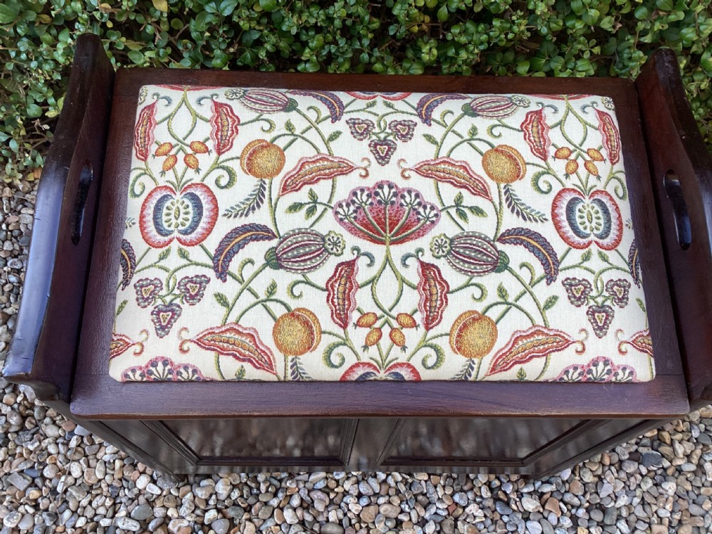 Edwardian mahogany piano stool  View VII