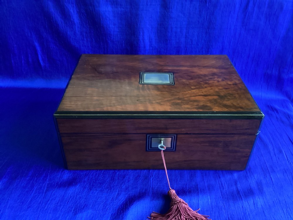 Victorian mahogany keepsake box