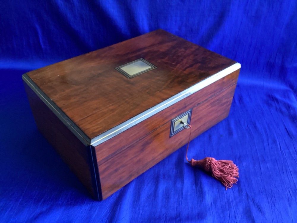 Victorian mahogany keepsake box View II