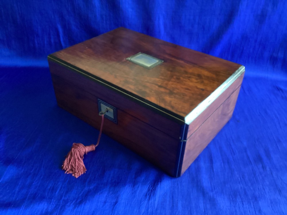 Victorian mahogany keepsake box View IV