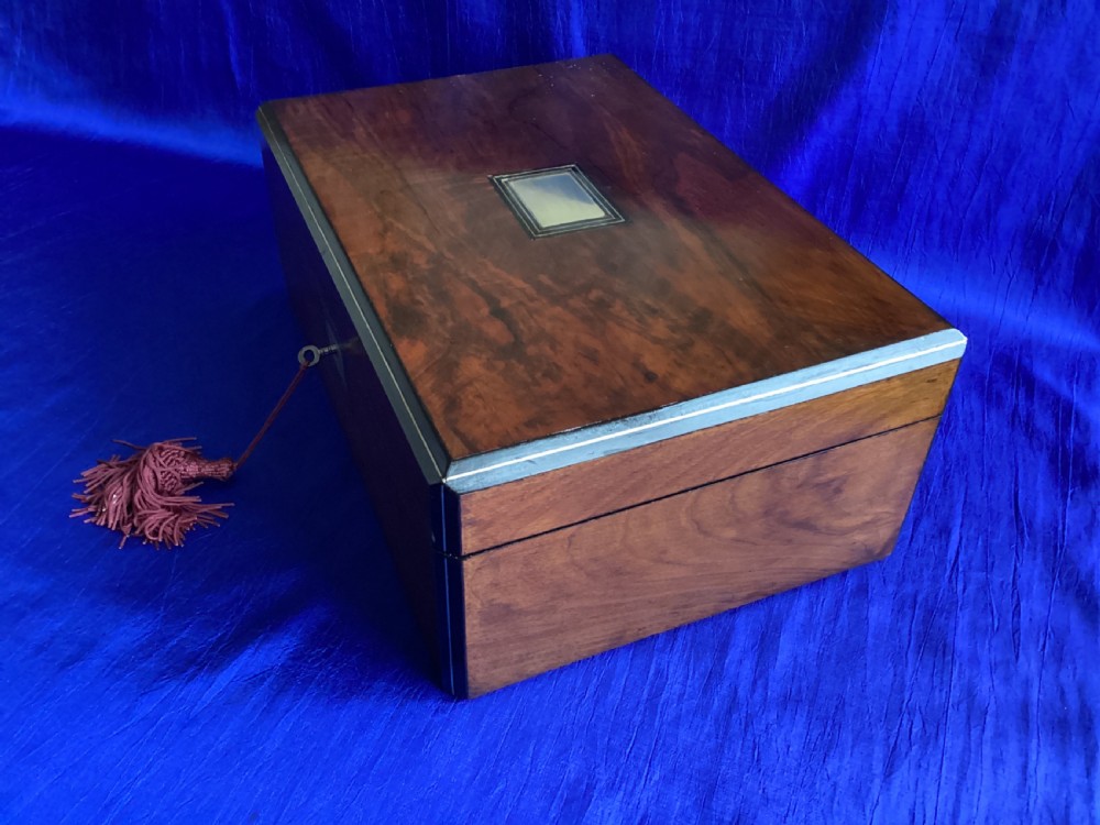 Victorian mahogany keepsake box View V