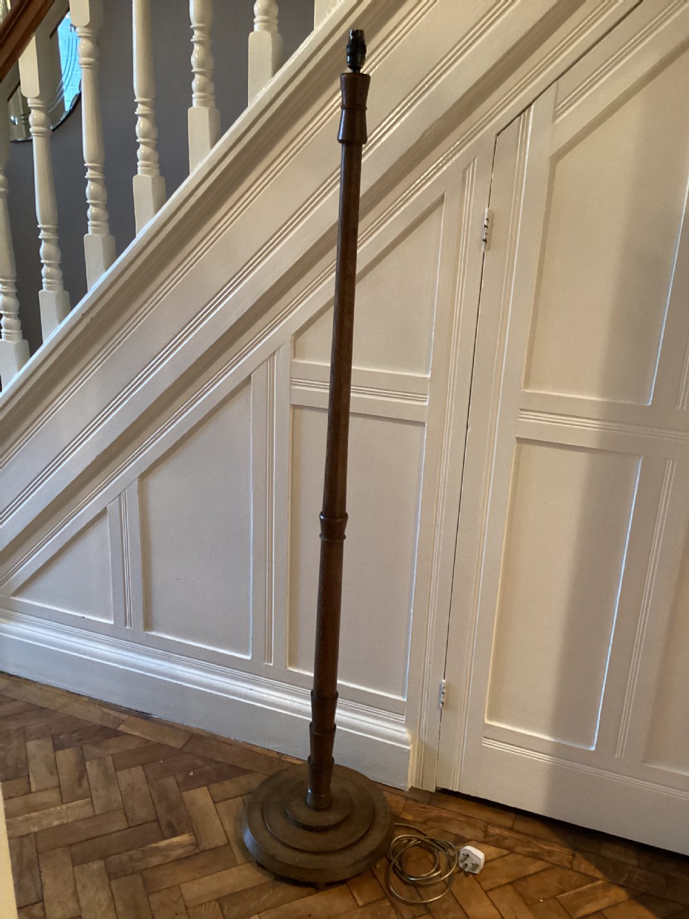 Art Deco oak standard lamp View IV
