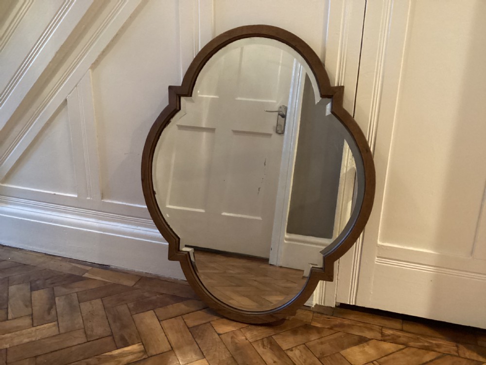 Antique French oak mirror View II