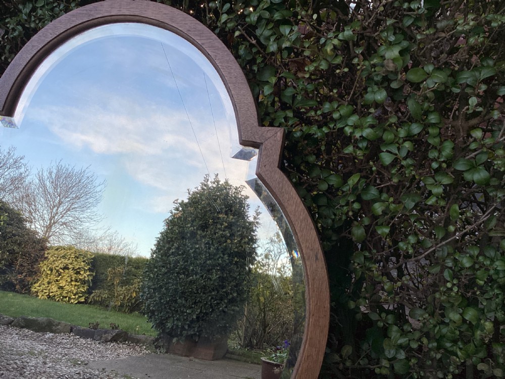 Antique French oak mirror View IV