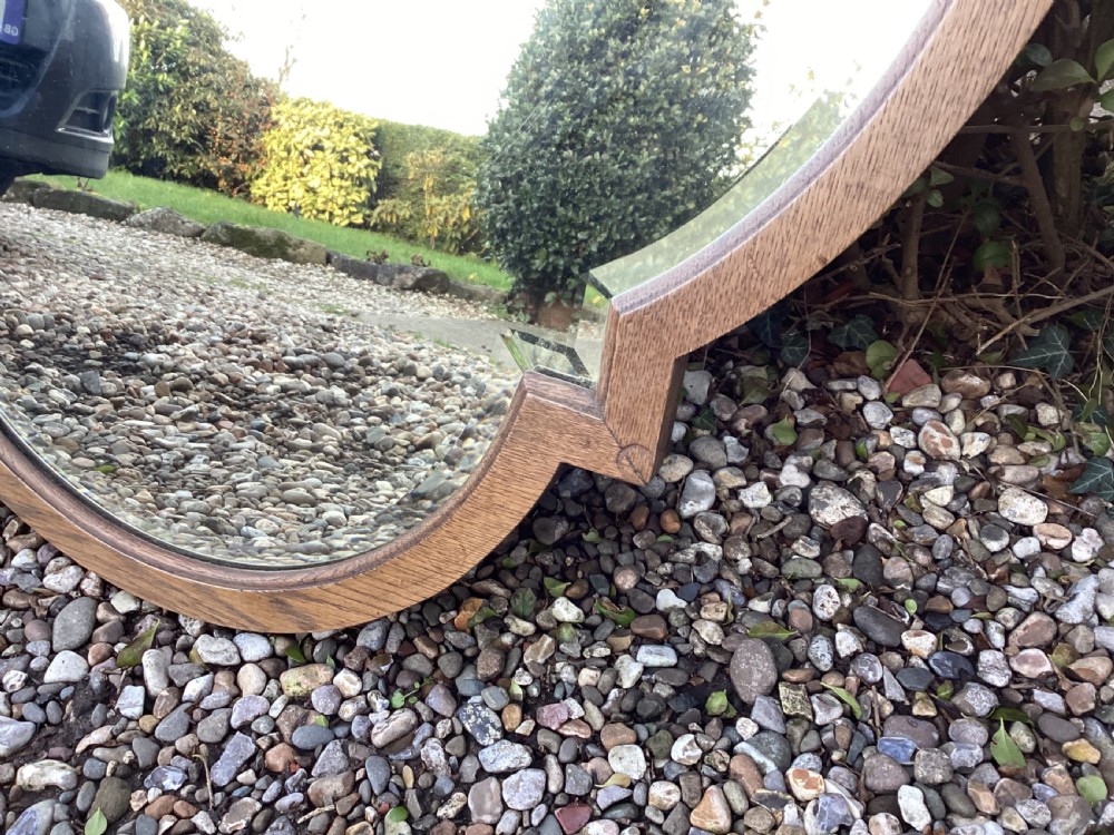 Antique French oak mirror View V