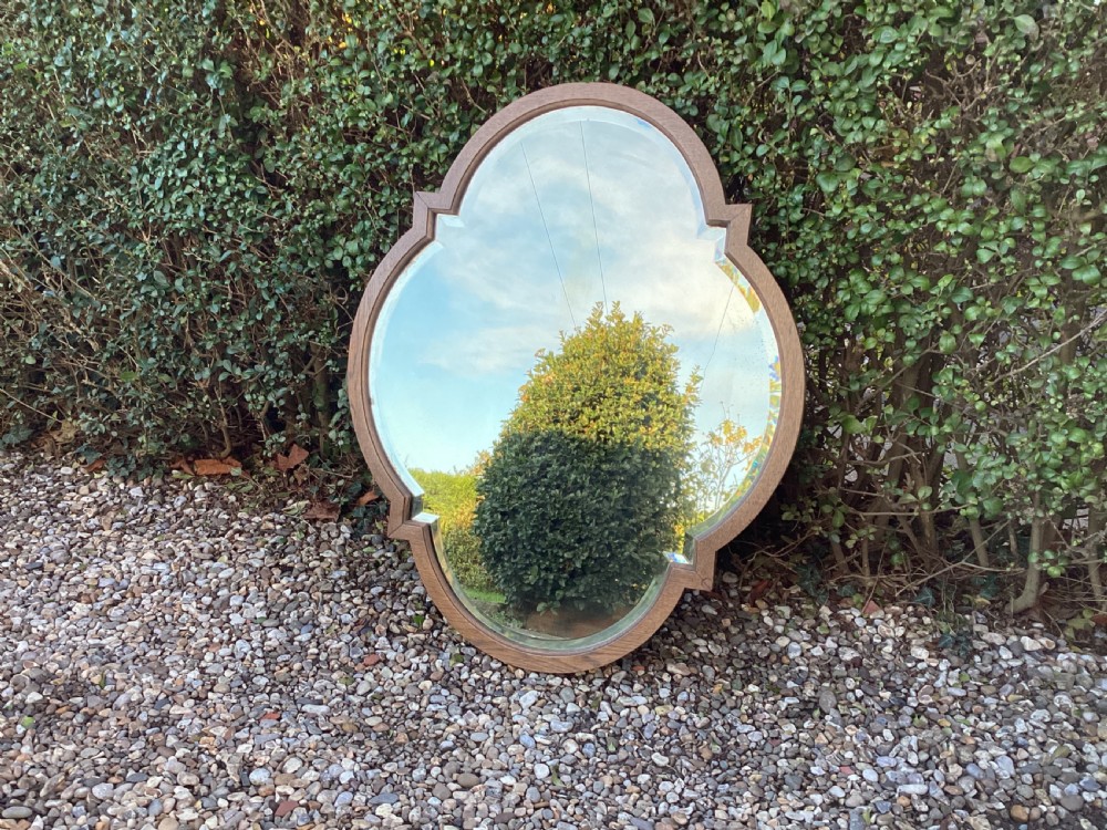 Antique French oak mirror View VI