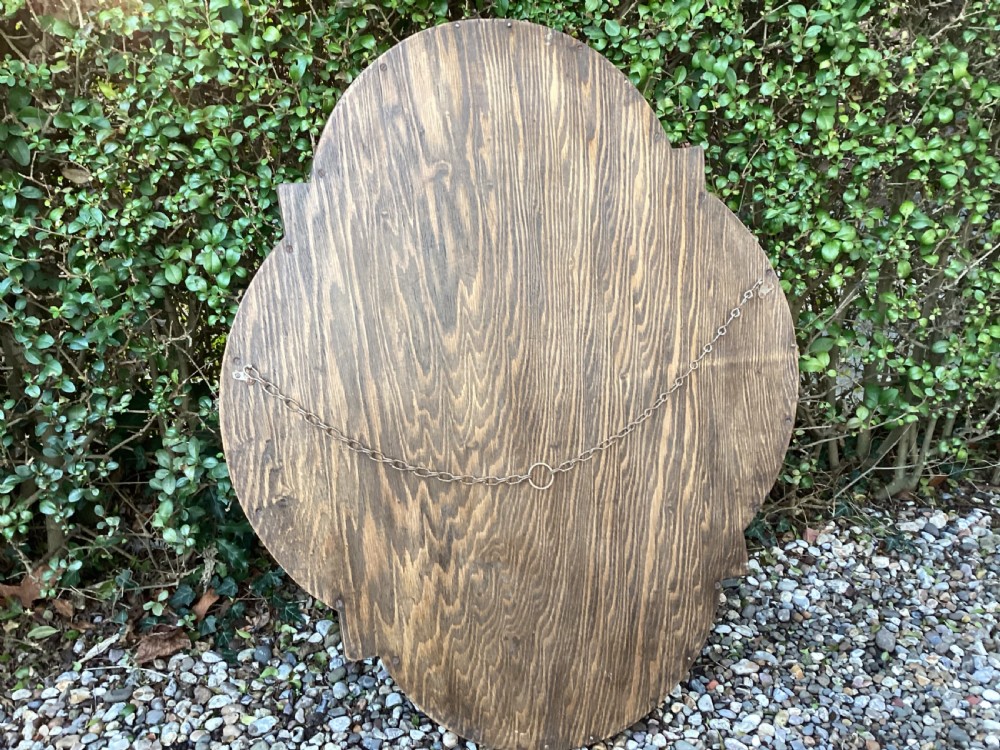 Antique French oak mirror View VII