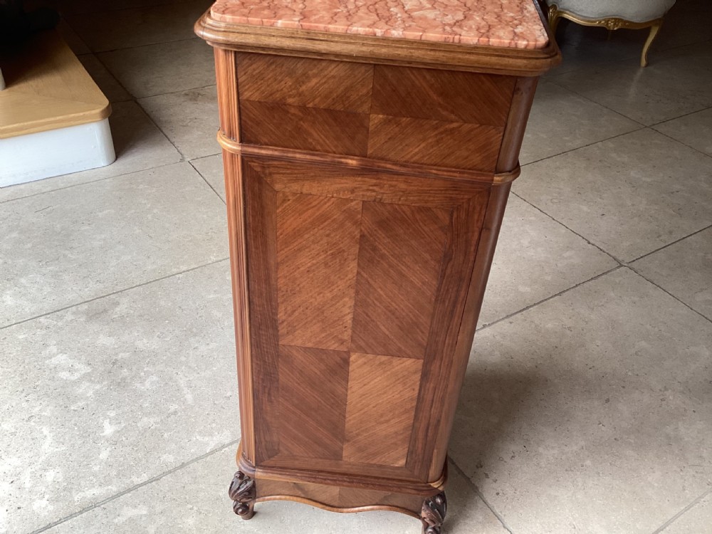 Antique French walnut bedside cabinet View VII
