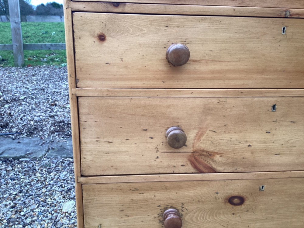Victorian pine chest of drawers View XII
