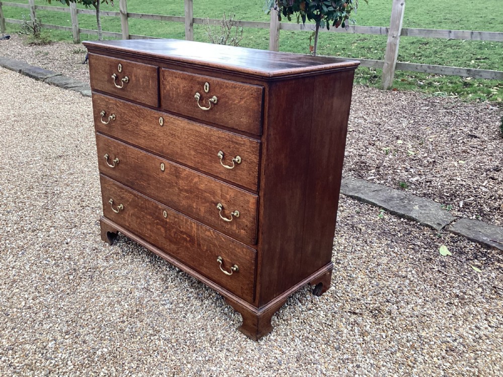 Antique Georgian oak chest of drawers View II