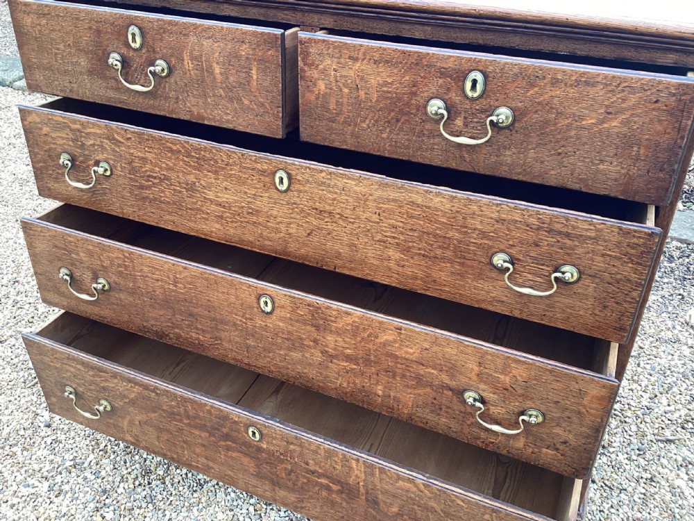 Antique Georgian oak chest of drawers View XII