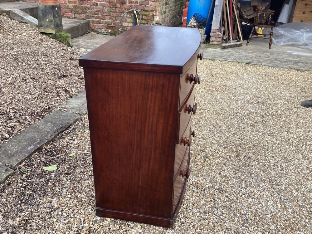 Antique Victorian mahogany chest of drawers View V