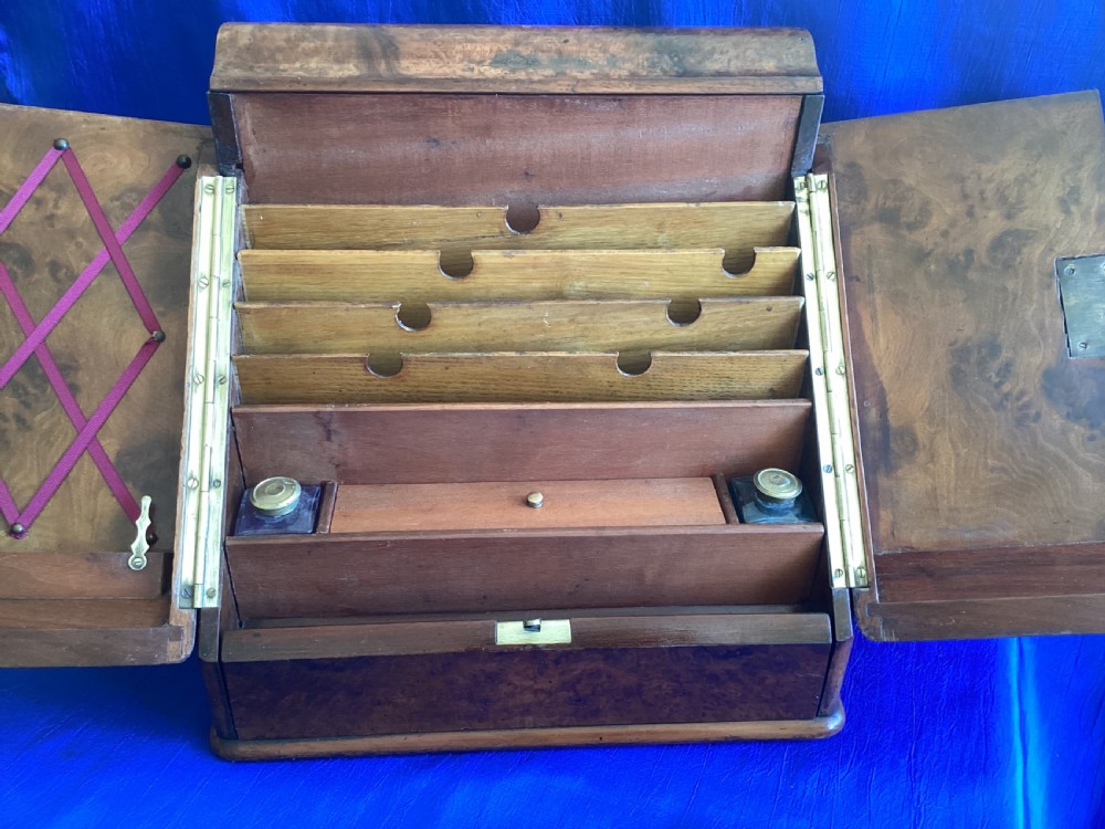 Antique walnut stationary cabinet View V