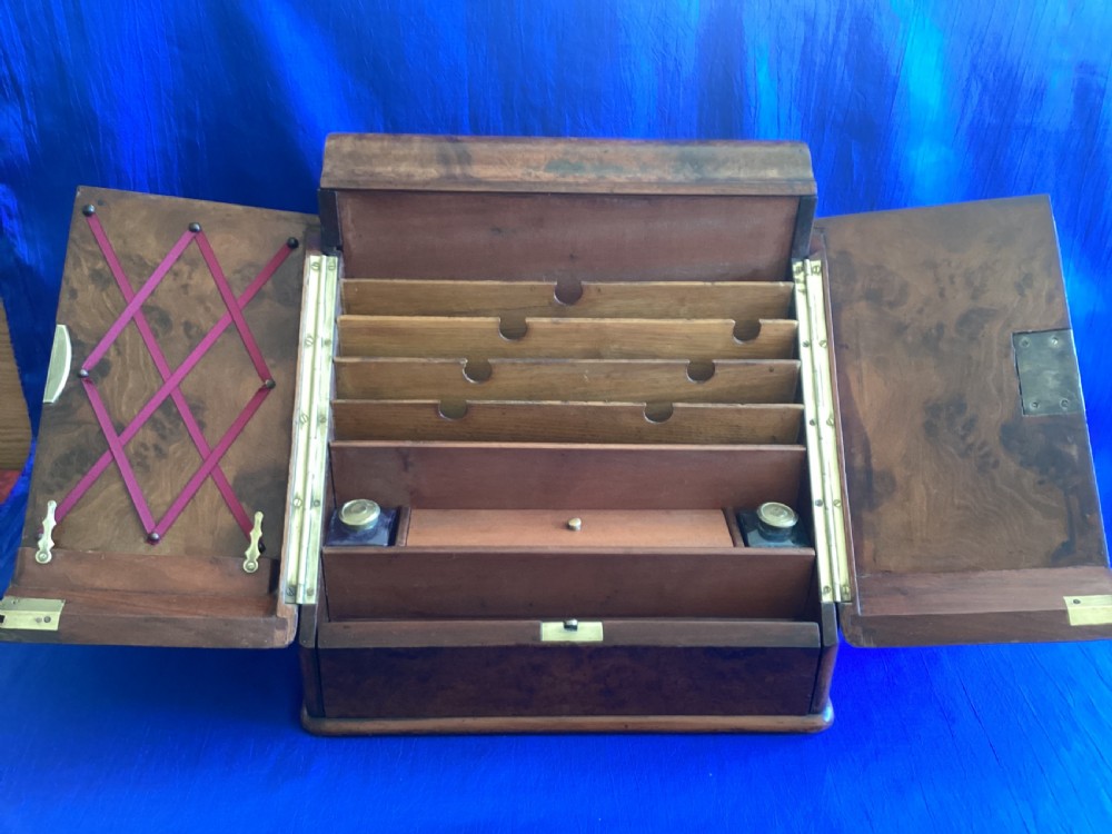 Antique walnut stationary cabinet View IX