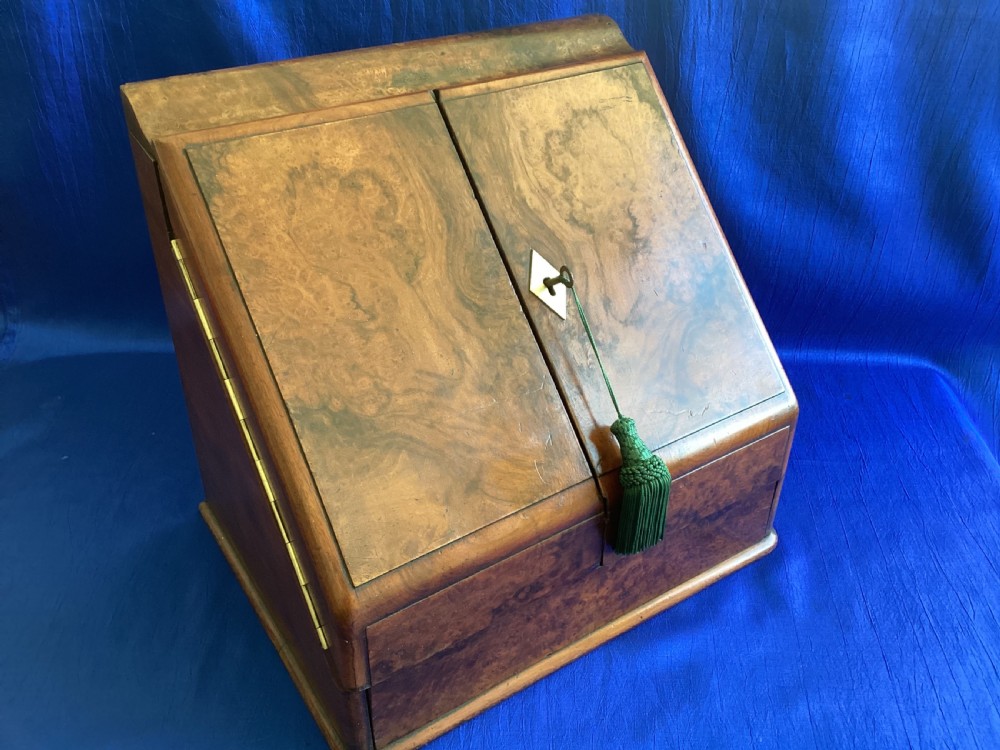 Antique walnut stationary cabinet View X