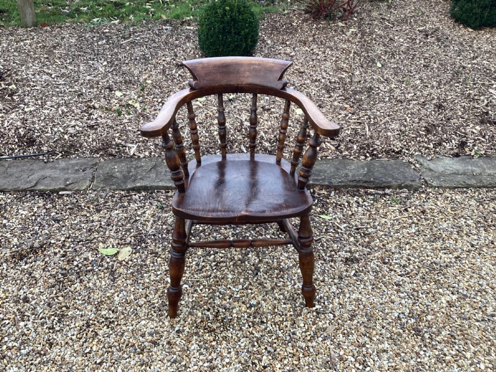Antique Edwardian smokers bow chair View IV