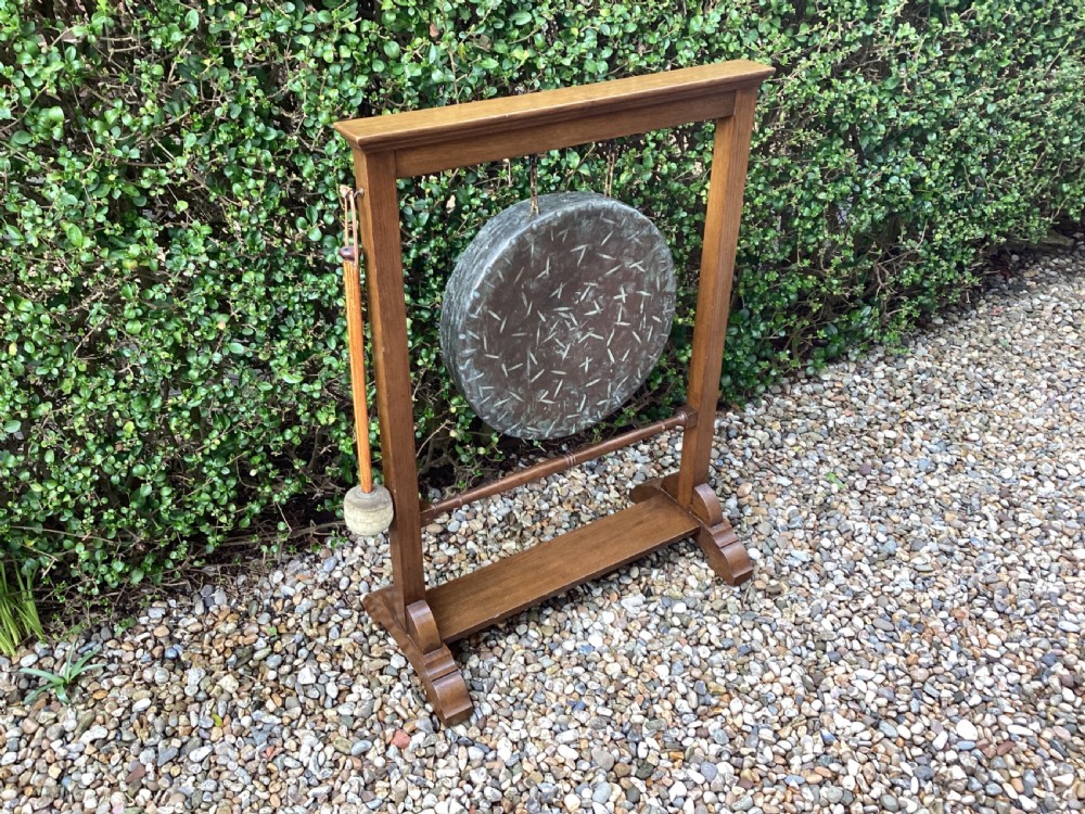 Edwardian oak dinner gong View V