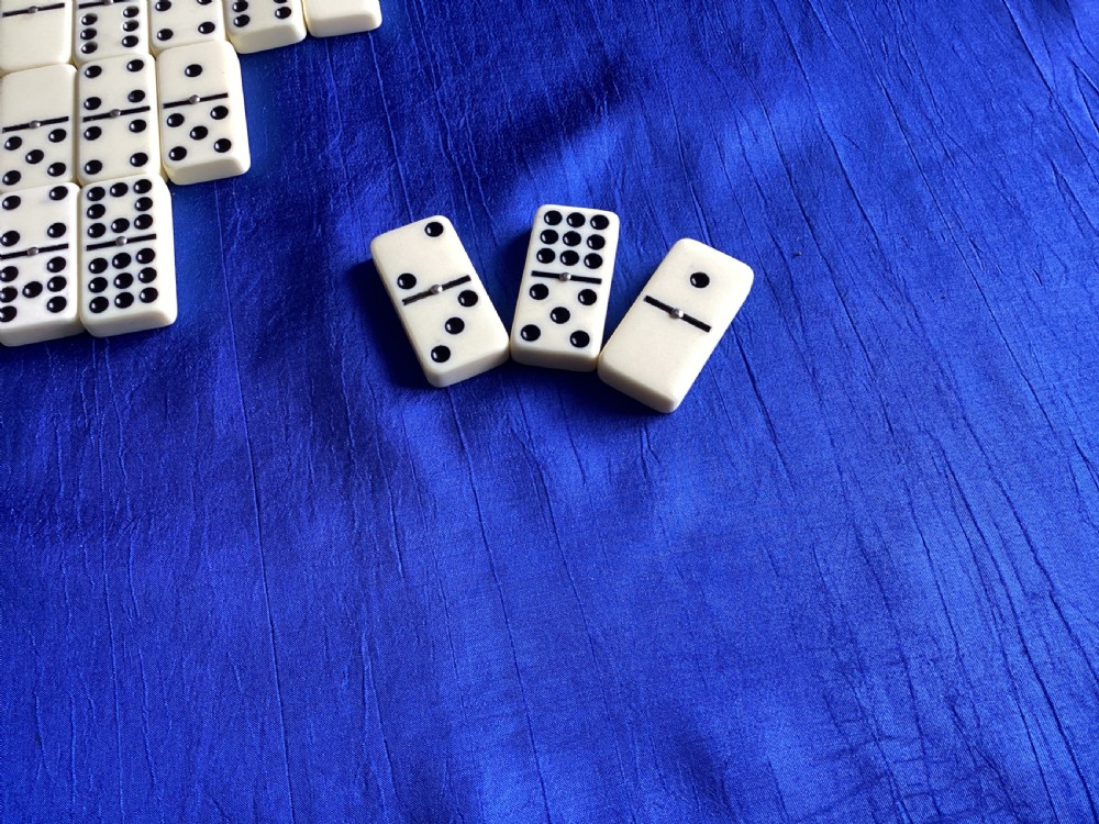 Edwardian set of double nine dominos View VI