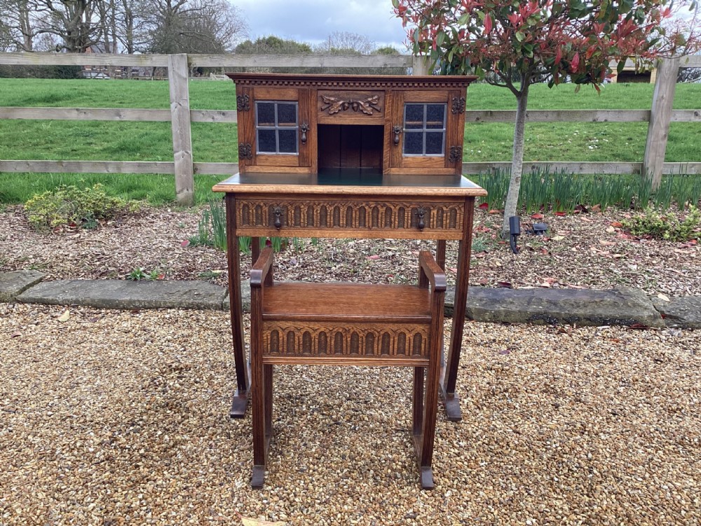 Vintage Arts and Crafts ladies writing desk  View II