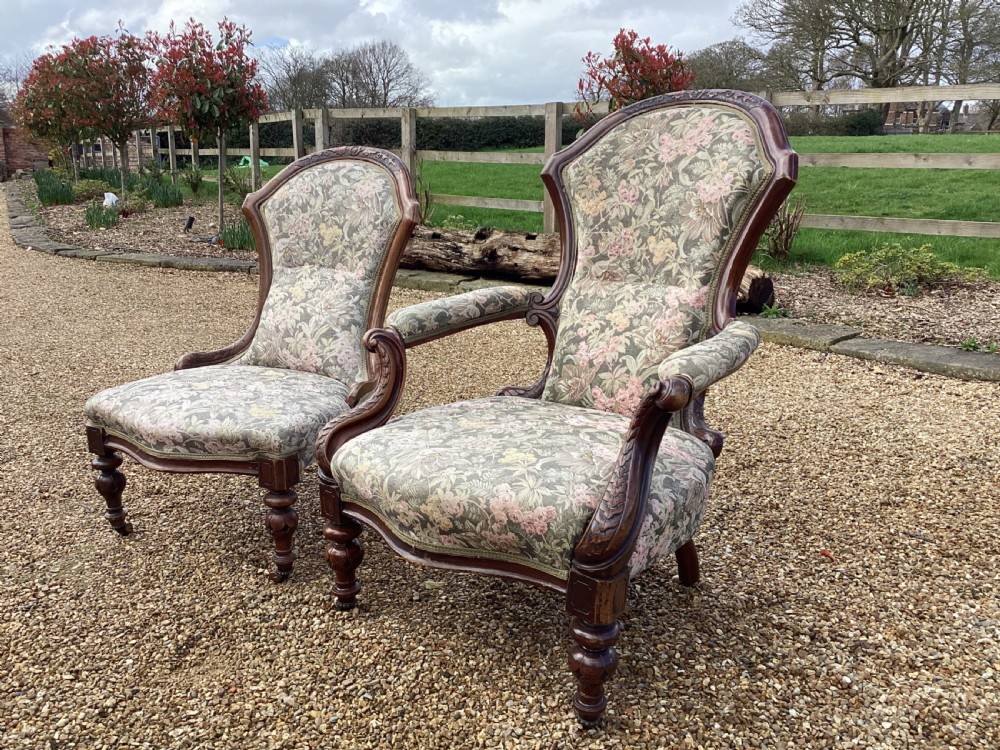 A Victorian walnut parlour suite View III