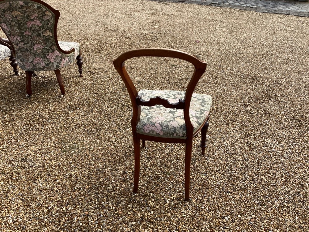 A Victorian walnut parlour suite View X
