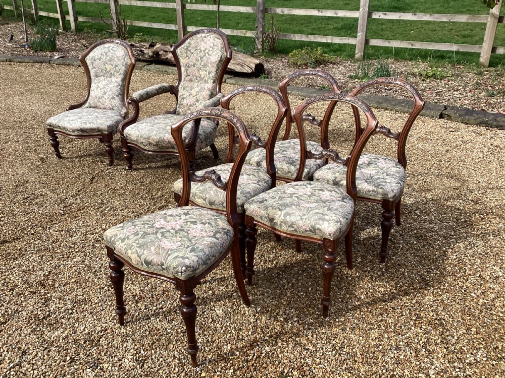 A Victorian walnut parlour suite View XI
