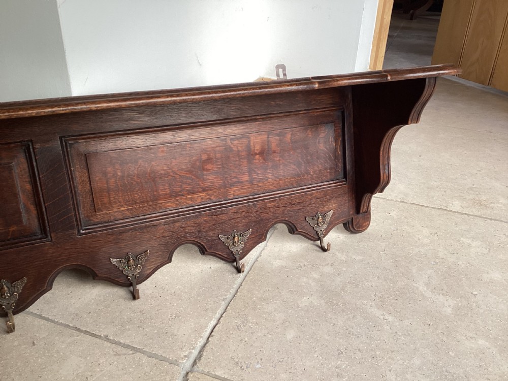 Antique French archelle oak china rack View III