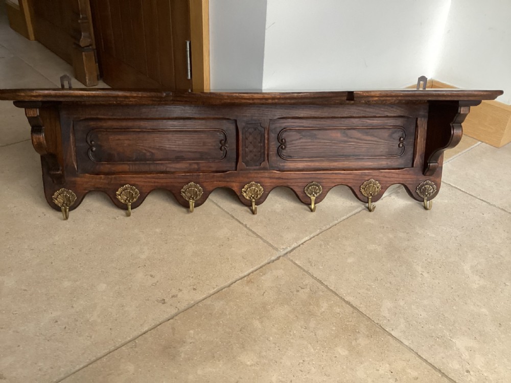 Antique French archelle oak china rack View VI