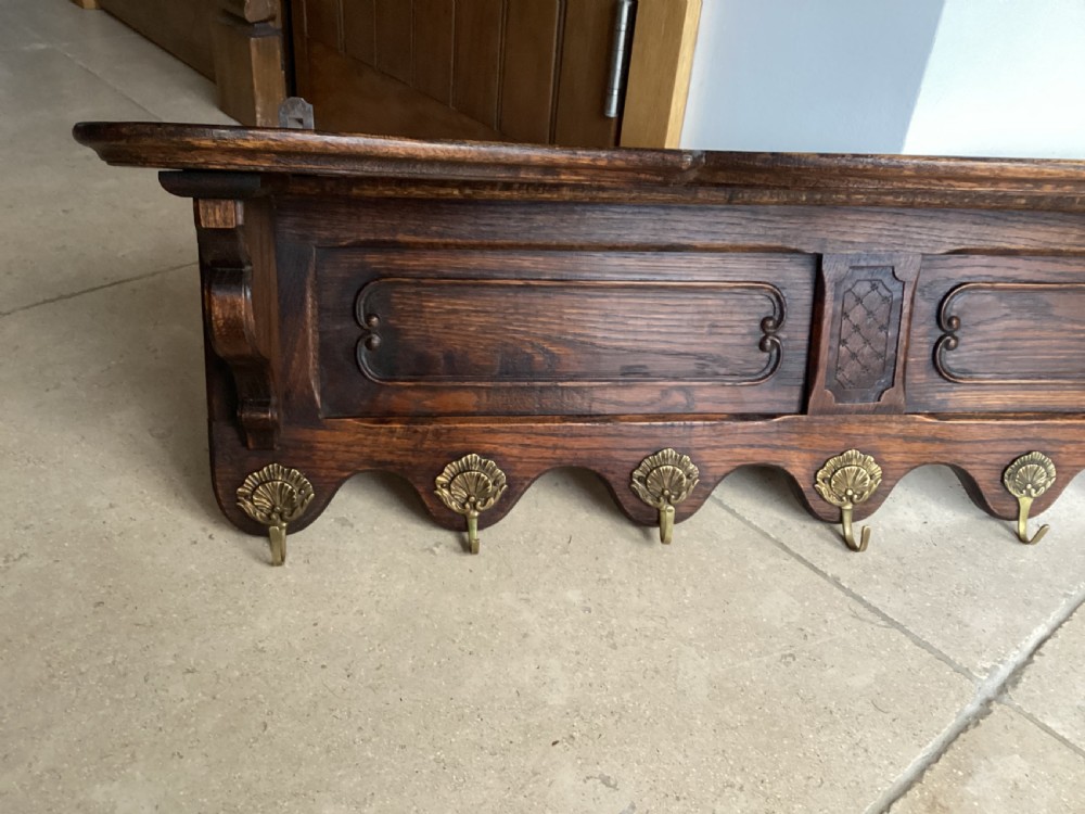 Antique French archelle oak china rack View VII