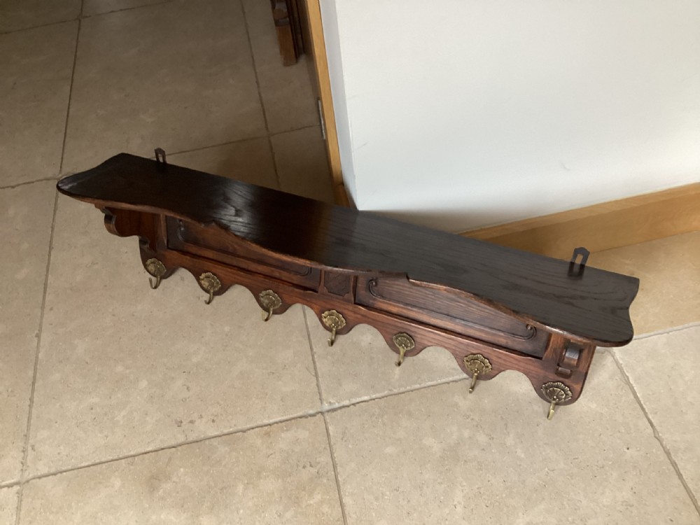 Antique french archelle oak china rack View V