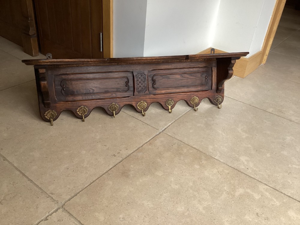 Antique french archelle oak china rack View VI