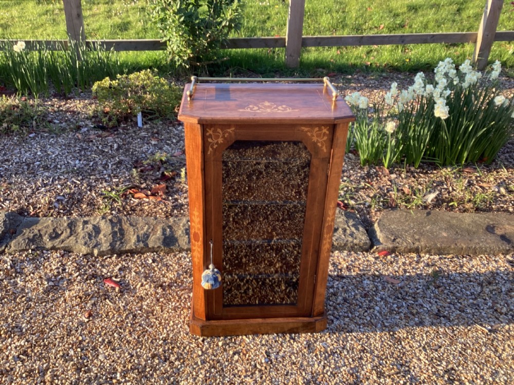 Victorian burr walnut music cabinet