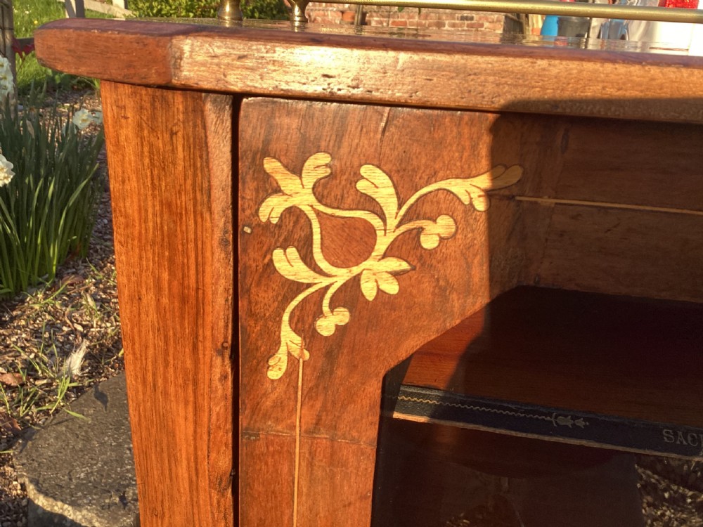 Victorian burr walnut music cabinet View V