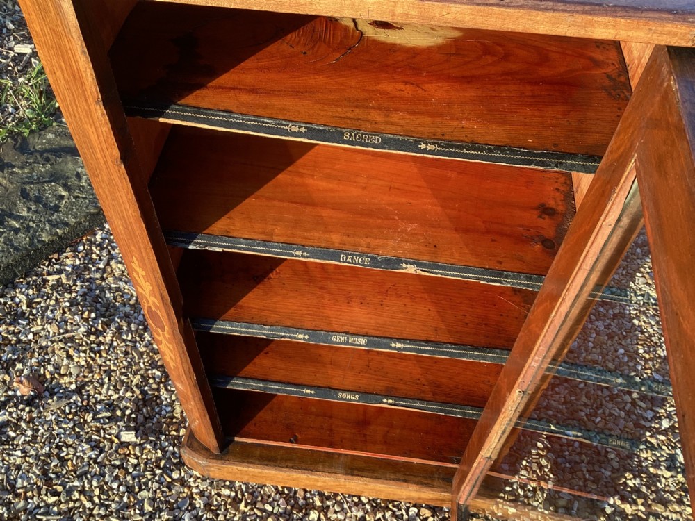 Victorian burr walnut music cabinet View VIII