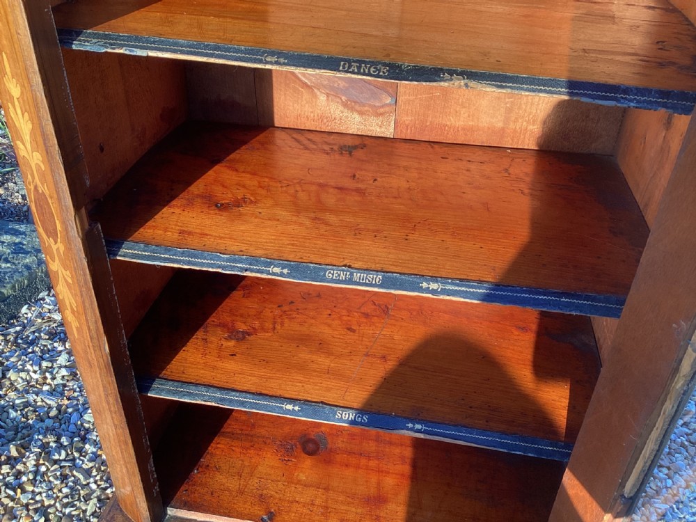 Victorian burr walnut music cabinet View X