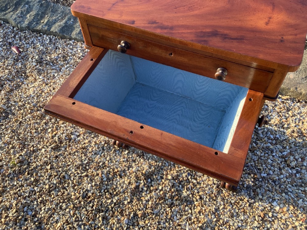 A Victorian mahogany sewing work table View XII