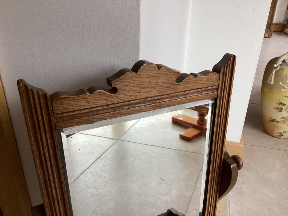 Edwardian Arts and Crafts oak vanity unit View VI