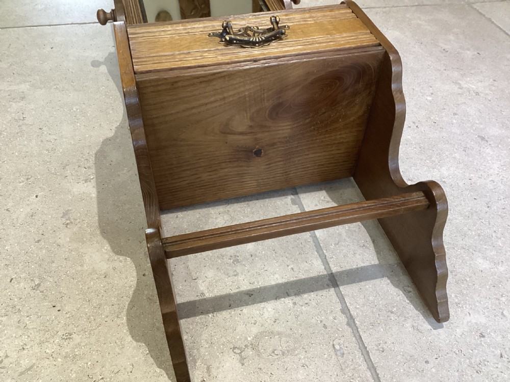Edwardian Arts and Crafts oak vanity unit View X